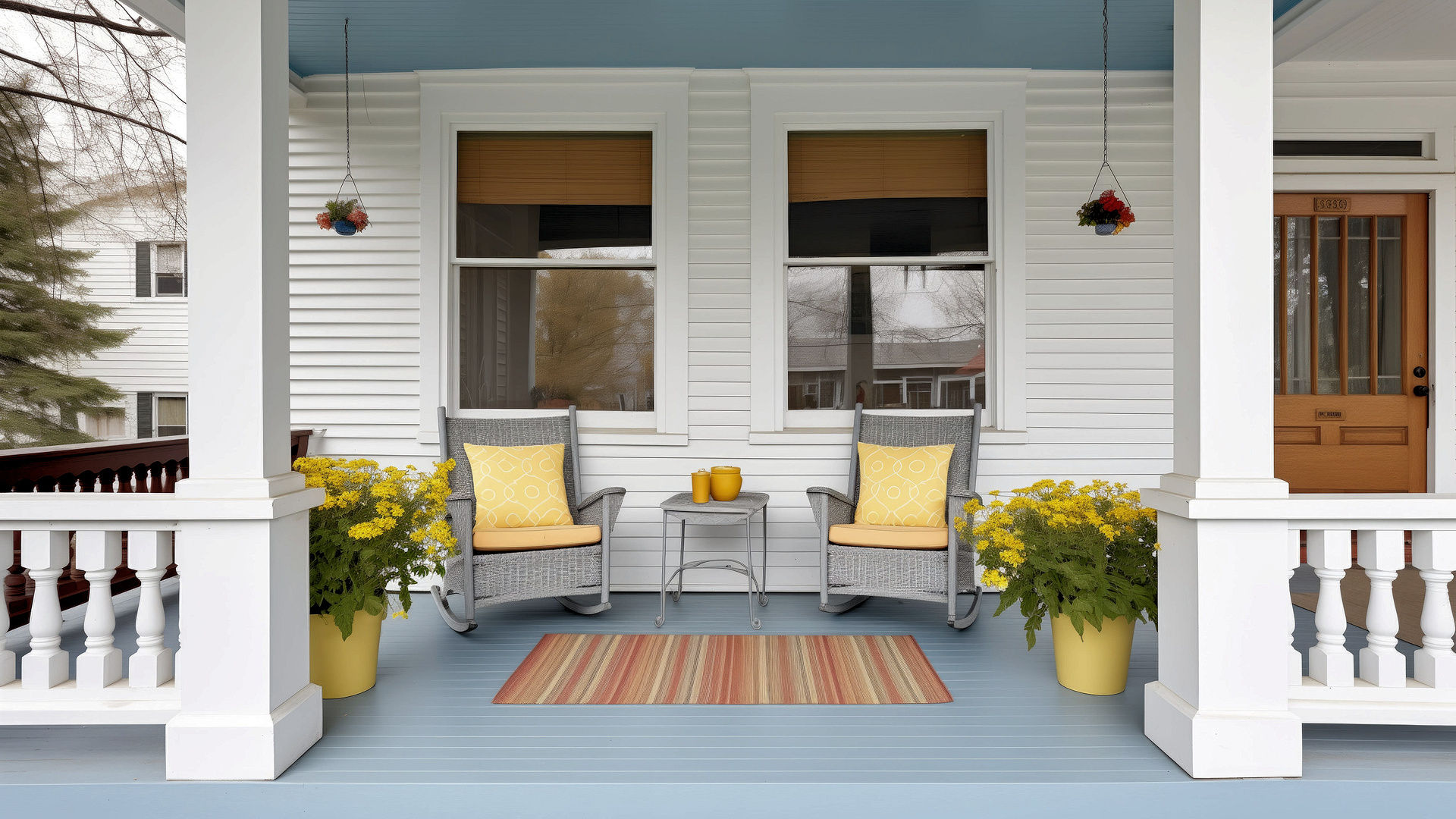 Cleaning the outside front of buildings, porches and decks.