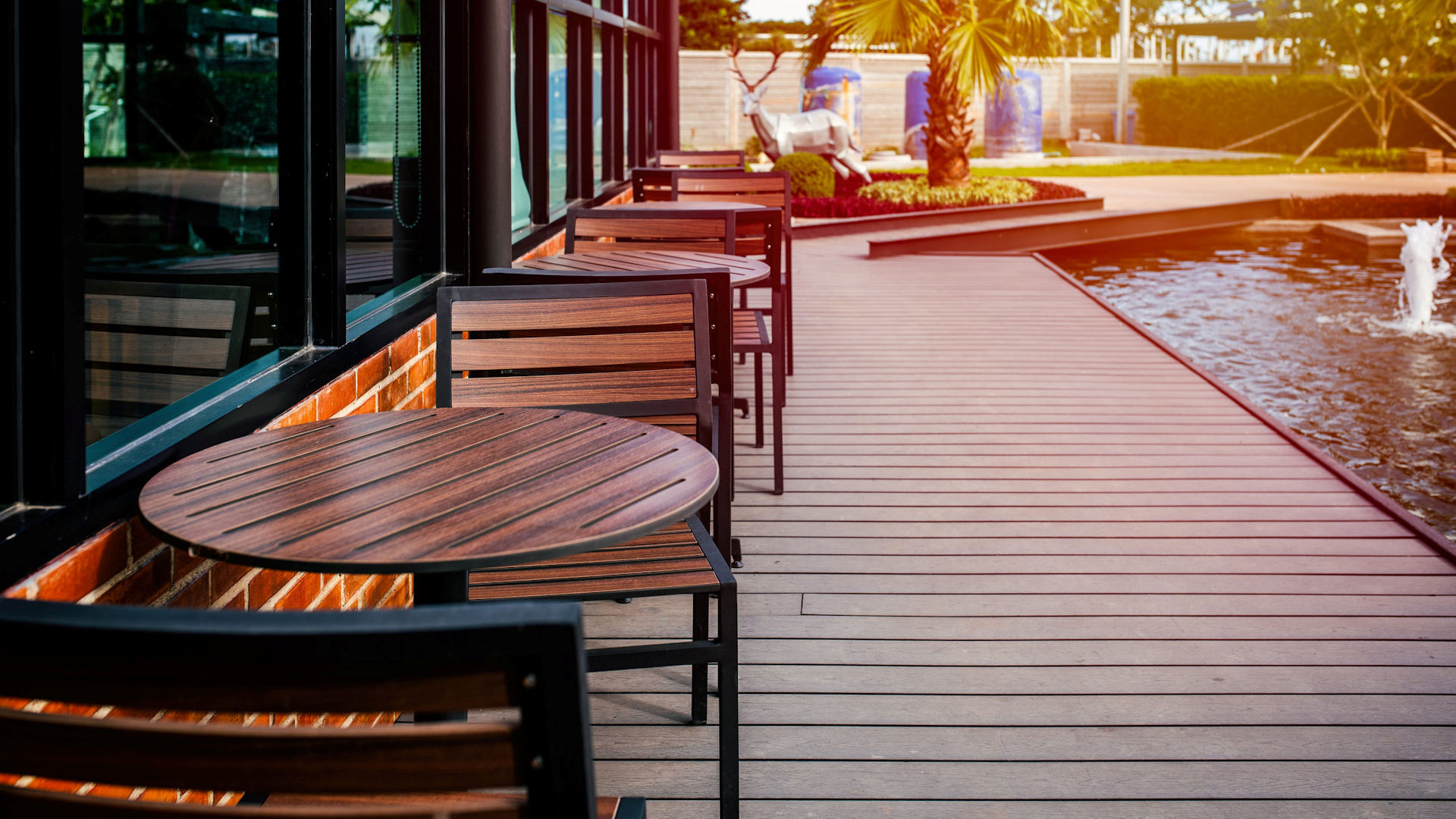 Cleaning the outside front of buildings, porches and decks.