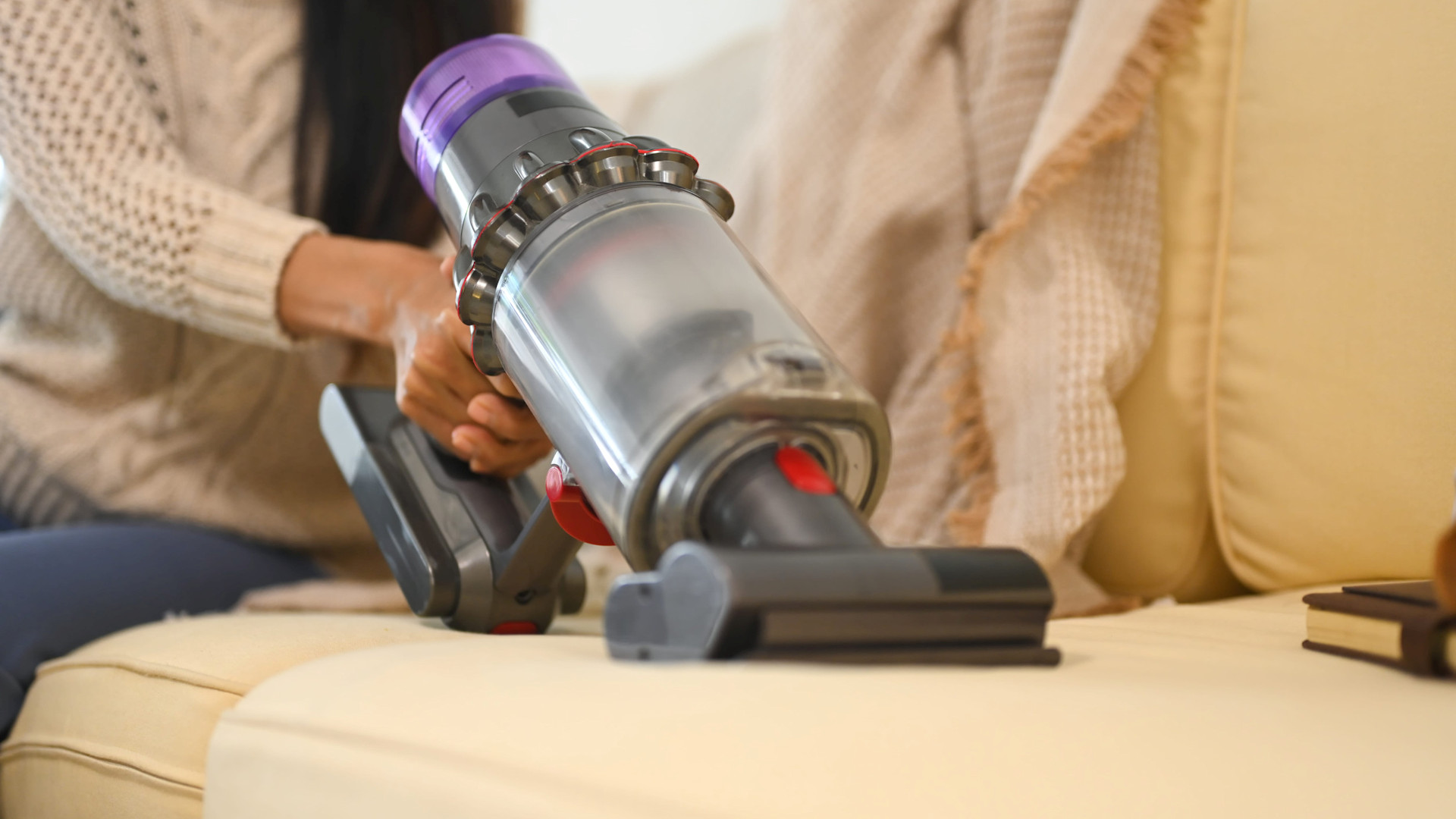 Cleaning with a hand held vacuum