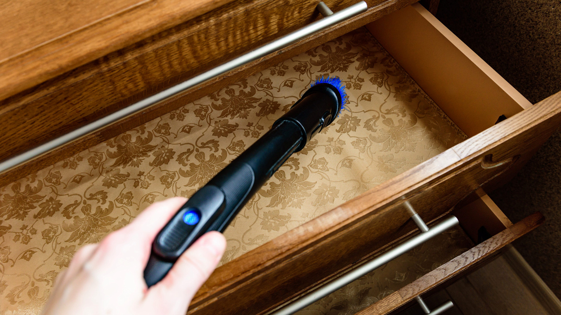Cleaning with a hand held vacuum
